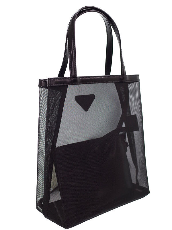 Prada Black Shoulder Bag Tote Mesh